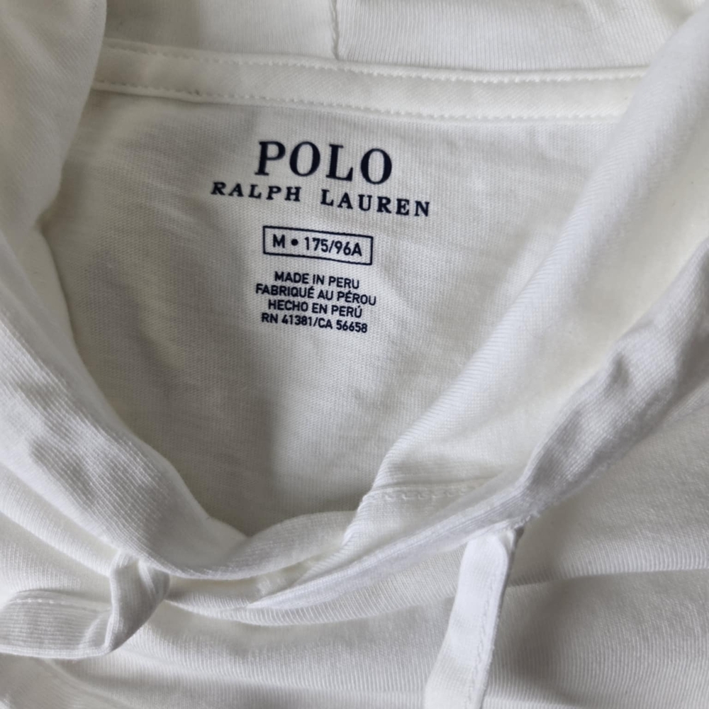 Polo by Ralph Lauren White Hoodie with Logo Size M - Picture 5 of 5